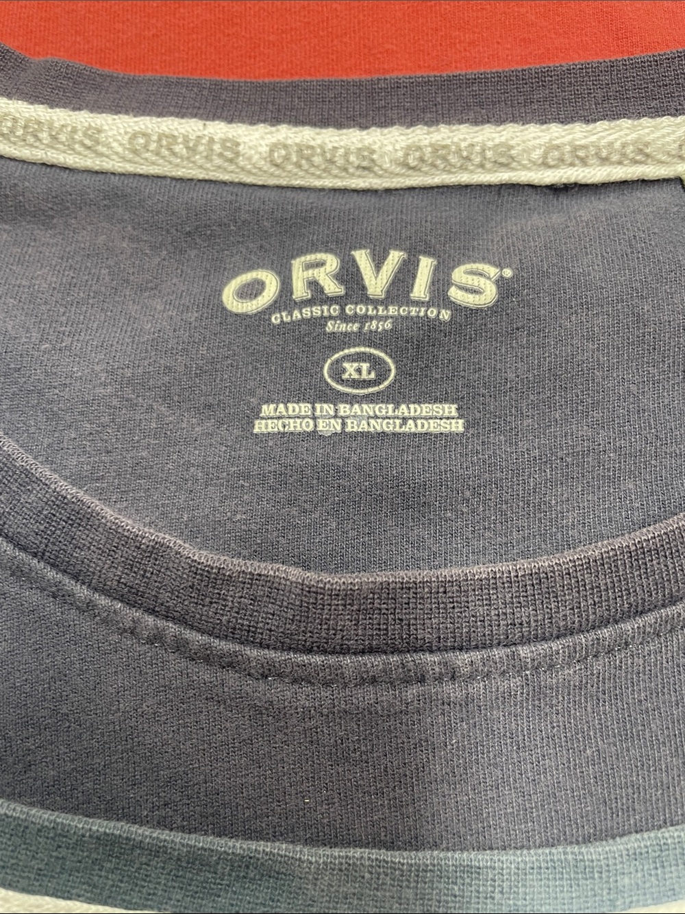 Orvis Short Sleeve Crew T-Shirts Trio - Slate Blue, Navy, Red Size XL - Picture 3 of 4